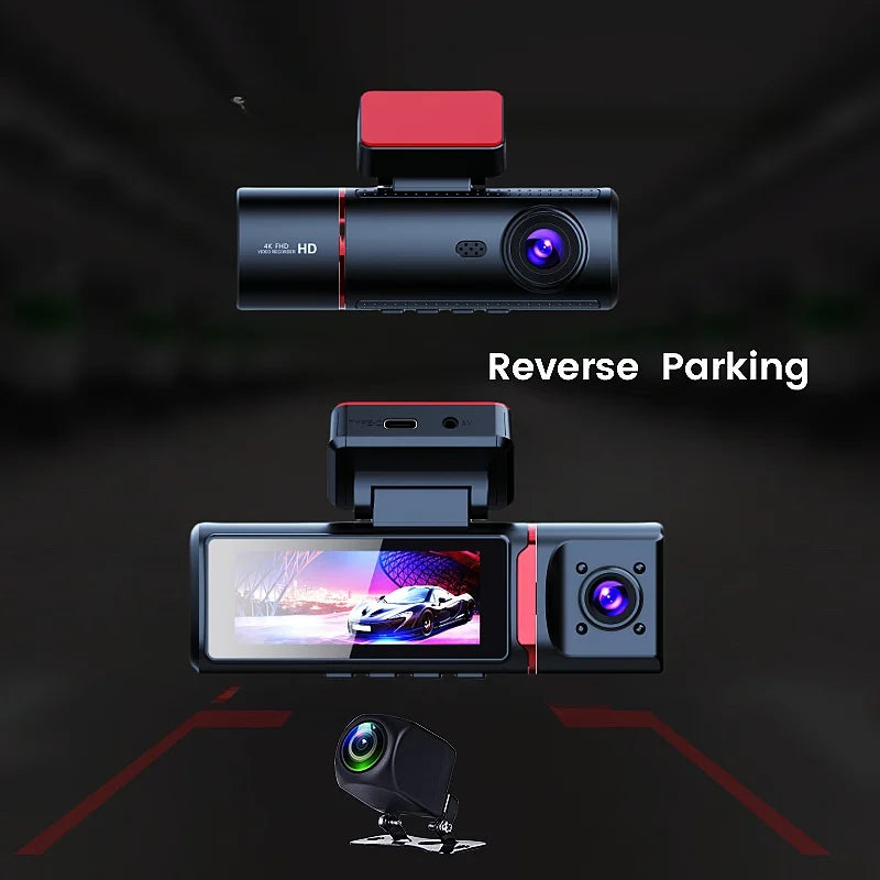 🚘 מצלמת רכב 3 ערוצים – UHD 4K עם GPS ותיעוד מלא מכל זווית