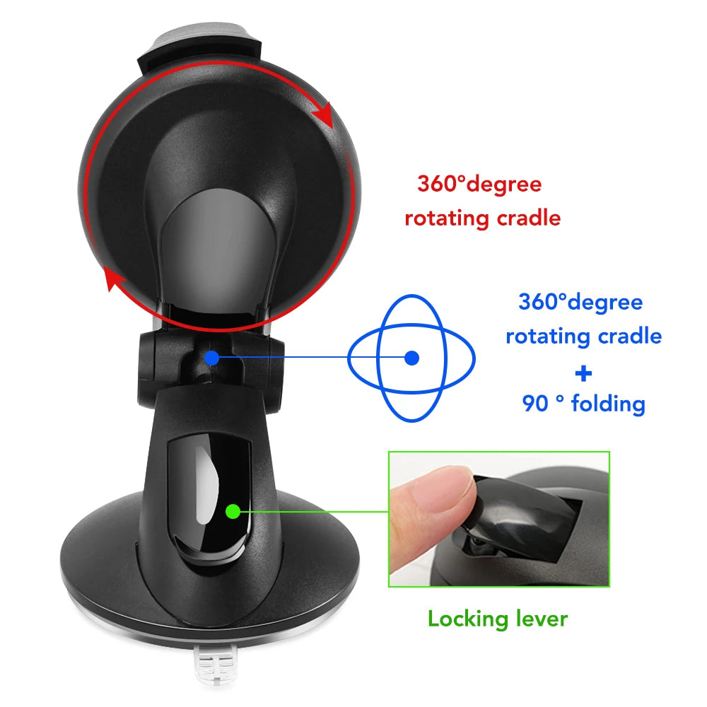 מתקן טלפון אוניברסלי לרכב – מתאים לכל סוגי הסמארטפונים, נצמד לשמשה הקדמית או ללוח המחוונים, מספק אחיזה יציבה ונוחה לשימוש ב
