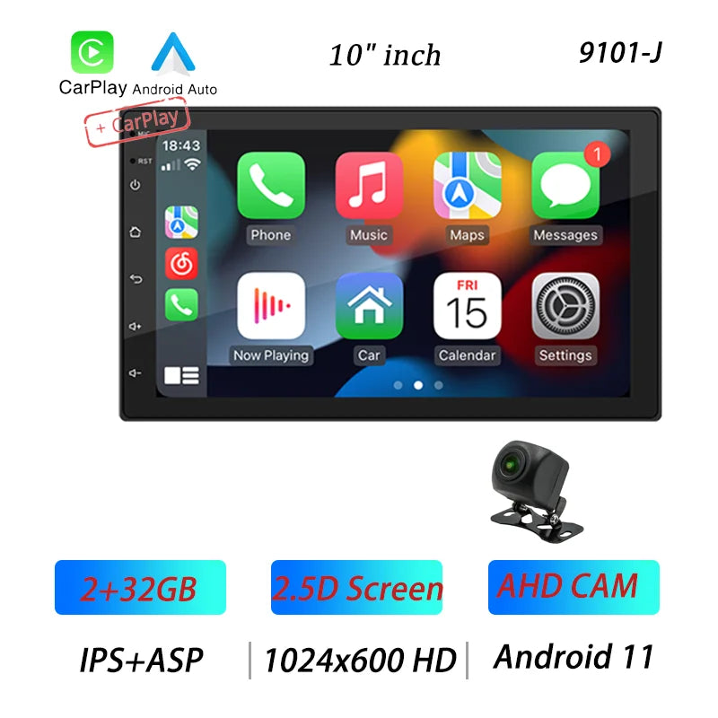 מולטימדיה לרכב – מסך 7"/9"/10", Android 12 עם CarPlay ו-GPS