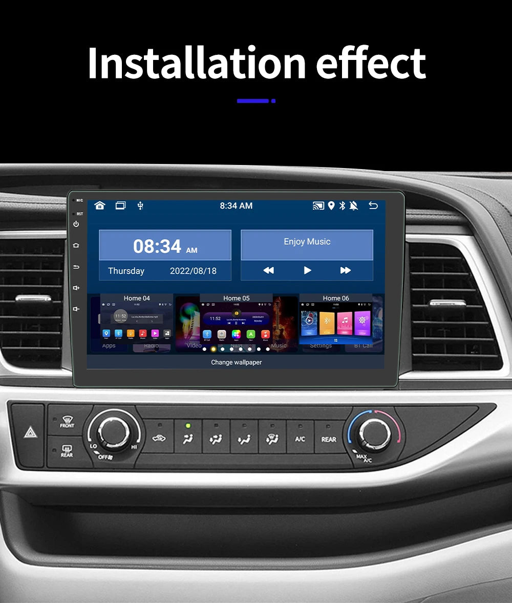 מולטימדיה לרכב – מסך 7"/9"/10", Android 12 עם CarPlay ו-GPS