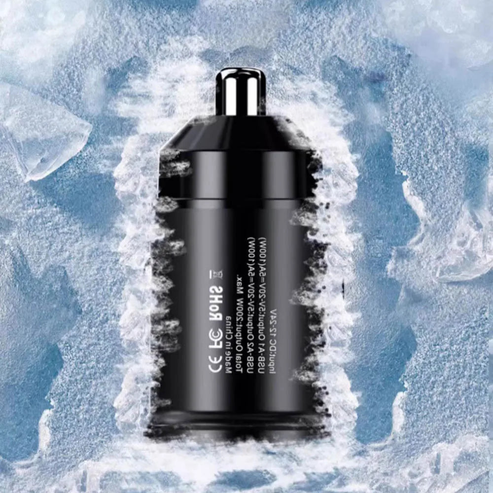 מטען רכב חדש בעיצוב דקורטיבי עם מספר יציאות טעינה מהירה – אביזר שימושי ואלגנטי לרכב שלך.