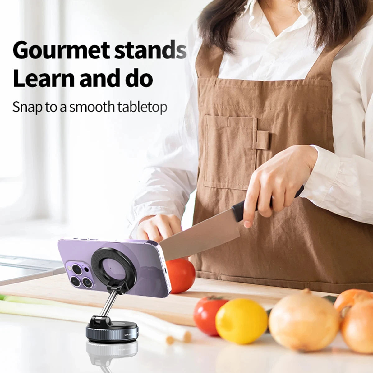 מתקן טלפון מגנטי לרכב עם כוס יניקה חזקה ומנגנון וואקום – מסתובב ‎360°‎, מאפשר הצמדה מגנטית יציבה לשימוש קל ובטוח בזמן ניווט