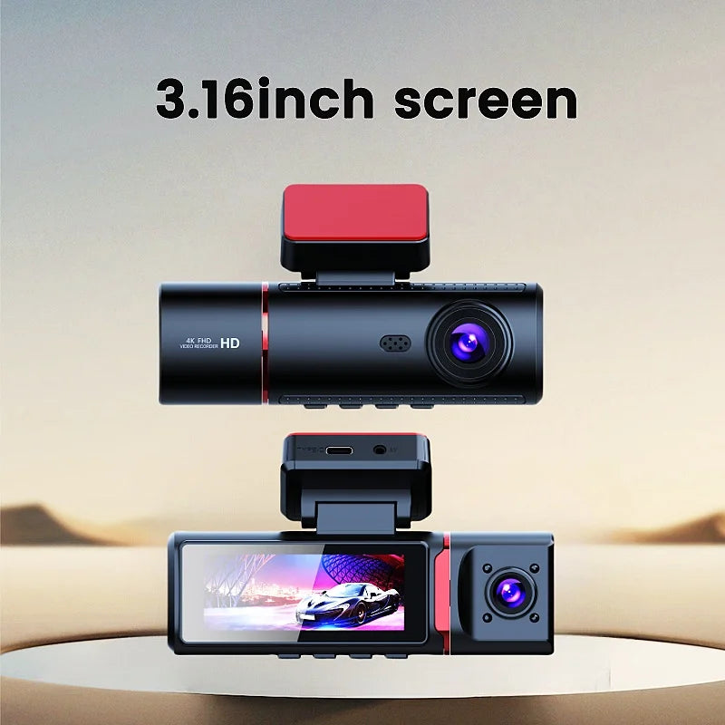🚘 מצלמת רכב 3 ערוצים – UHD 4K עם GPS ותיעוד מלא מכל זווית