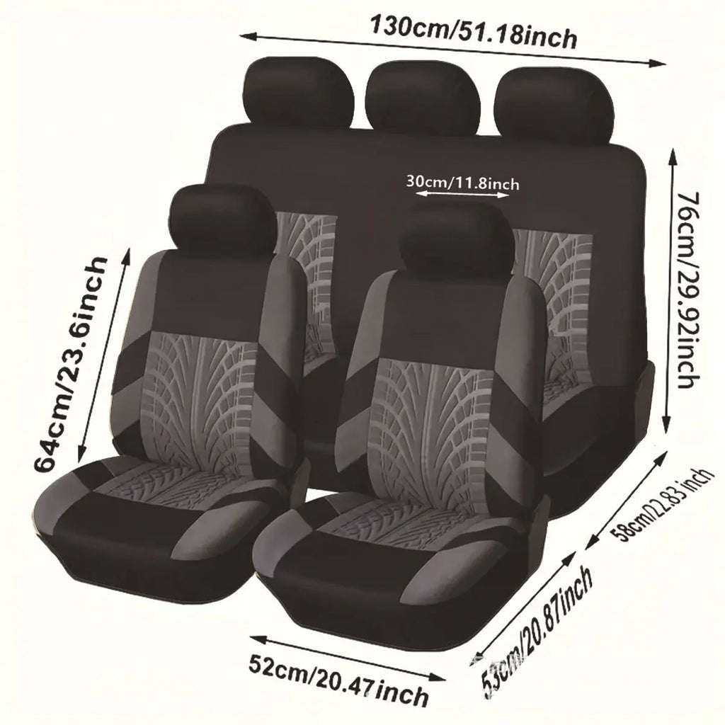סט כיסויי מושבים אוניברסליים לרכב – מתאים לרוב הדגמים, כולל רכבי SUV, סדאן וואנים